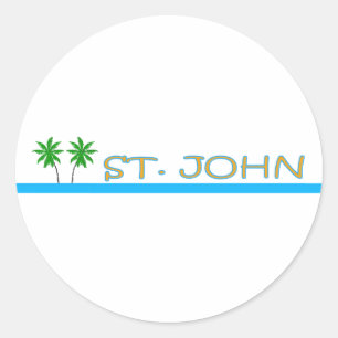 St. John, US Jungfrau Islands Runder Aufkleber