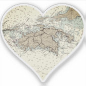 St John US Jungfrau Islands Vintage Karte Aufkleber (Vorderseite)