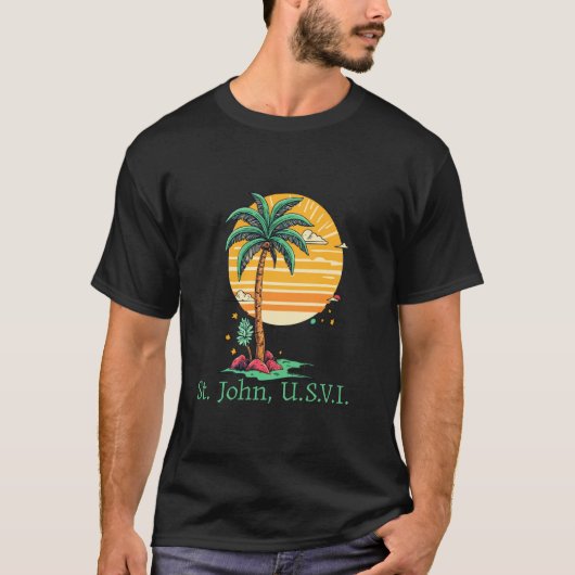 St. John usvi US Jungfrau Island Souvenir Vacation T-Shirt (Vorderseite)