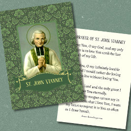 St. John Vianney Priest Prayer Card Platzkarte