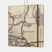 St. Johns Arizona Vintage Karte Keramikornament (Links)