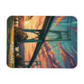 St Johns Bridge in Portland Oregon Magnet (Horizontal)