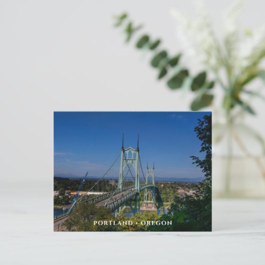 St Johns Bridge | Portland Oregon Postkarte (Stehend Vorderseite)