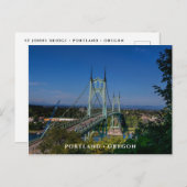 St Johns Bridge | Portland Oregon Postkarte (Vorne/Hinten)