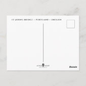 St Johns Bridge | Portland Oregon Postkarte (Rückseite)