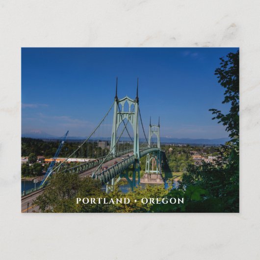 St Johns Bridge | Portland Oregon Postkarte (Vorderseite)