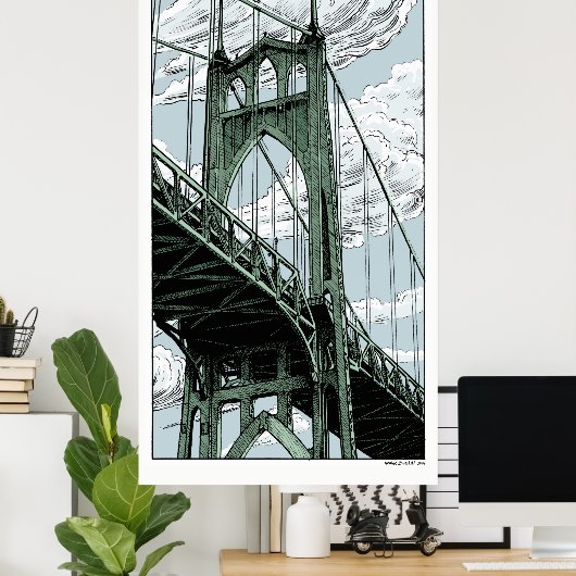 St Johns Bridge Poster (Heimbüro)