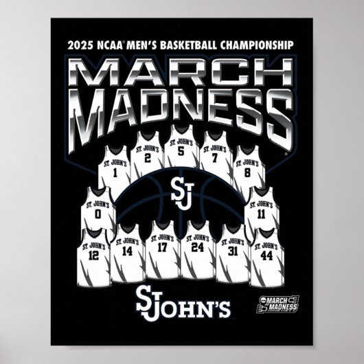 St. John's March Madness 2025 Herren Sketll Nil Poster (Vorne)