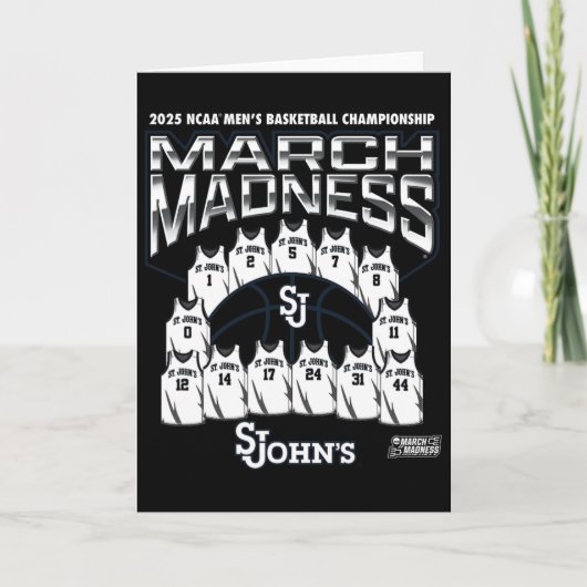 St. John's March Madness 2025 Men's Sketll Nil Karte (Vorderseite)