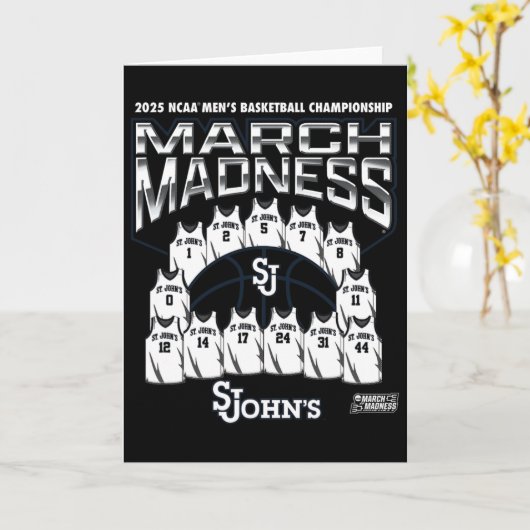 St. John's March Madness 2025 Men's Sketll Nil Karte (Gelbe Blume)