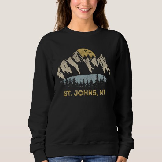 St. Johns Michigan Mountain Sunset Sunrise MI Sweatshirt (Vorderseite)