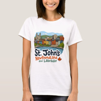 St John's Neufundland Hübsche Skyline T-Shirt