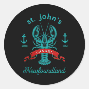 St Johns Neufundland Kanada Hummer Urlaub Souv Runder Aufkleber