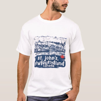 St John's Neufundland Kanada Minimalistische Skyli T-Shirt