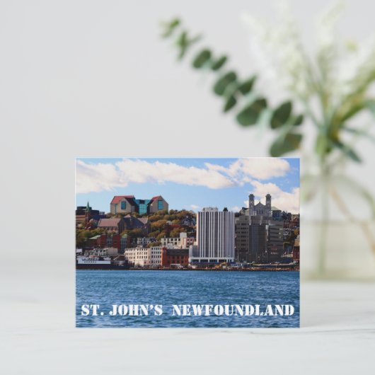 St. John's Newfundland Skyline Postcard Postkarte (Stehend Vorderseite)