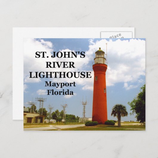 St. Johns River Lighthouse, Florida Postcard Postkarte (Vorne/Hinten)