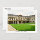 St. John's Uni, University of Oxford, England Postkarte (Vorne/Hinten)