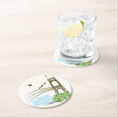 St- Johnsbrücken-Portland-Untersetzer Runder Pappuntersetzer (Vor Ort)