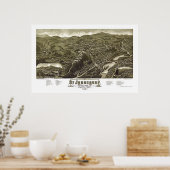 St. Johnsbury, VT Panorama Karte - 1884 Poster (Küche)