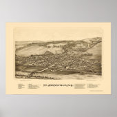 St. Johnsville, NY Panoramic Map - 1890 Poster (Vorne)