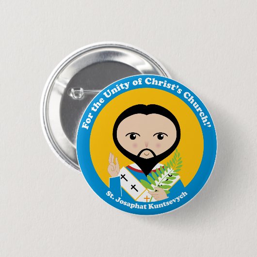 St. Josaphat Kuntsevych Button (Vorne & Hinten)