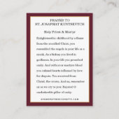 St. Josaphat Kuntsevych Ukraine Gebet Religiös Begleitkarte (Rückseite)