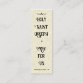 St. Joseph Altar Festtag Heilige Karte Gefallen (Rückseite)