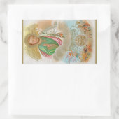 St. Joseph aus einer "Pilgerkarte" (B 01) Rechteckiger Aufkleber (Tasche)