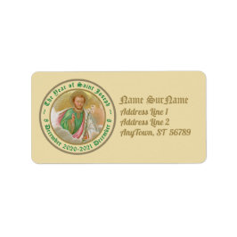 St. Joseph aus einer "Pilgerkarte" (Detail; B 01) Adressaufkleber