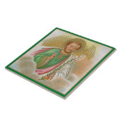 St. Joseph aus einer "Pilgerkarte" (Detail; B 01) Fliese (Seite)