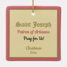 St. Joseph aus einer "Pilgerkarte" (Detail; B 01) Keramikornament