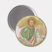 St. Joseph aus einer "Pilgerkarte" (Detail; B 01) Magnet (Vorderseite/Rückseite)
