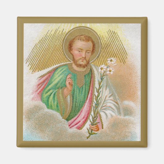 St. Joseph aus einer "Pilgerkarte" (Detail; B 01) Magnet (Vorne)
