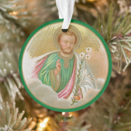 St. Joseph aus einer "Pilgerkarte" (Detail; B 01) Ornament