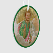 St. Joseph aus einer "Pilgerkarte" (Detail; B 01) Ornament (Vorderseite)