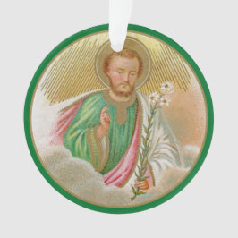 St. Joseph aus einer "Pilgerkarte" (Detail; B 01) Ornament