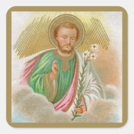 St. Joseph aus einer "Pilgerkarte" (Detail; B 01) Quadratischer Aufkleber