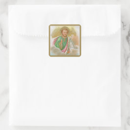 St. Joseph aus einer "Pilgerkarte" (Detail; B 01) Quadratischer Aufkleber