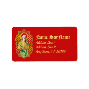St. Joseph aus einer Trade Card (TC 01) Adressaufkleber