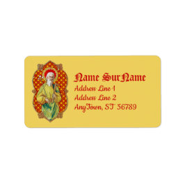 St. Joseph aus einer Trade Card (TC 01) Adressaufkleber