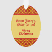 St. Joseph aus einer Trade Card (TC 01) Ornament (Rückseite)