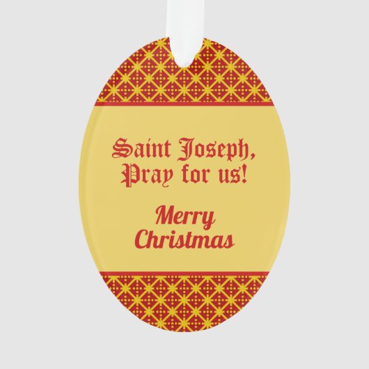 St. Joseph aus einer Trade Card (TC 01) Ornament (Rückseite)