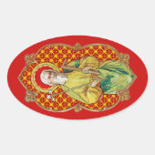 St. Joseph aus einer Trade Card (TC 01) Ovaler Aufkleber (Vorderseite)