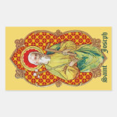 St. Joseph aus einer Trade Card (TC 01) Rechteckiger Aufkleber (Vorderseite)