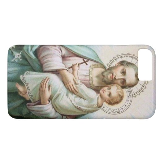St. Joseph Baby Jesus Cross Lily Case-Mate iPhone Hülle (Rückseite (Horizontal))