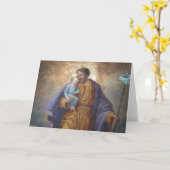 St. Joseph Baby Jesus Cross Lily Karte (Gelbe Blume)