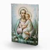 St. Joseph Baby Jesus Father Script Overlay Fotoblock (Rechts)