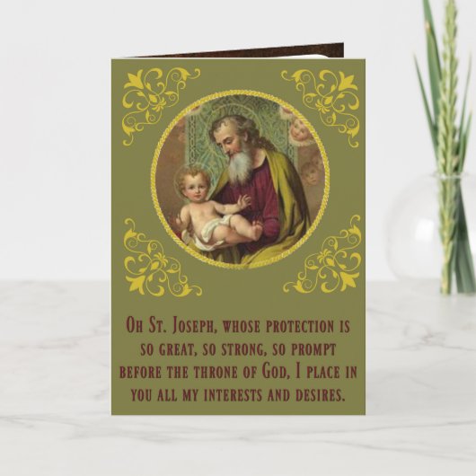 St. Joseph Baby Jesus Fest Novena Day Karte (Vorderseite)