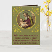 St. Joseph Baby Jesus Fest Novena Day Karte (Gelbe Blume)