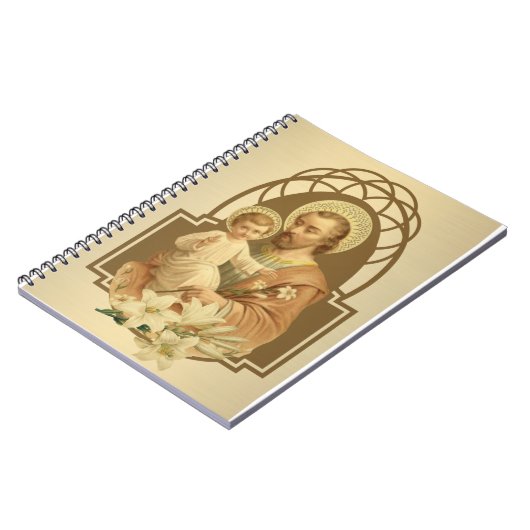 St. Joseph Baby Jesus Lily Notizblock (Linke Seite)